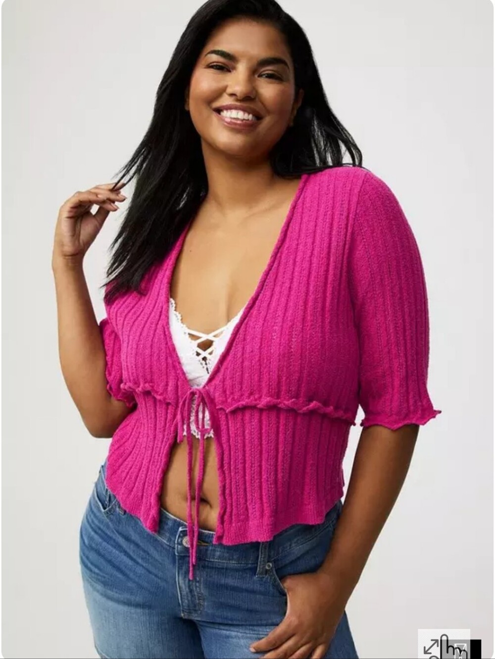 TORRID Cropped Tie Front Shrug - Women's Size 1XL 🆕